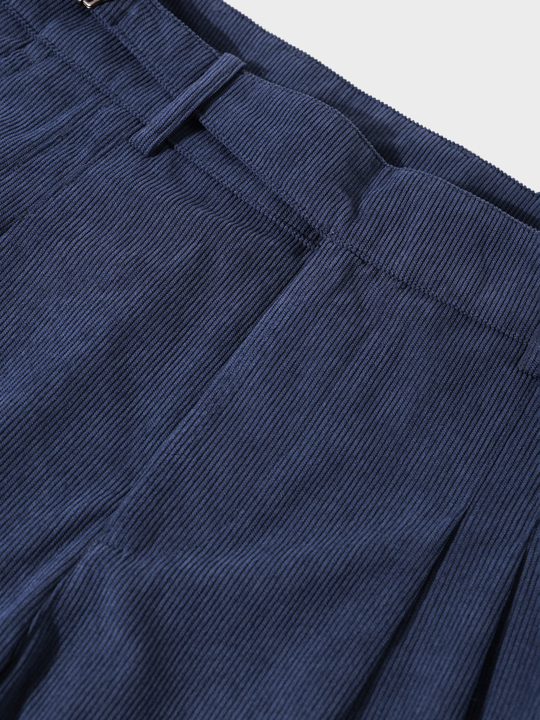 Men's Blue Relaxed Fit Casual Textured Trousers