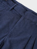 Men's Blue Relaxed Fit Casual Textured Trousers