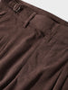 Men's Brown Relaxed Fit Casual Textured Trousers