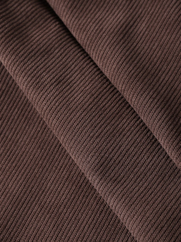 Men's Brown Relaxed Fit Casual Textured Trousers