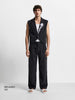 Men's Black Relaxed Fit Textured Casual Coordinates