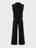 Men's Black Relaxed Fit Textured Casual Coordinates