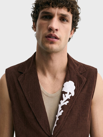 Men's Brown Relaxed Fit Textured Casual Coordinates