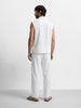 Men's White Relaxed Fit Textured Casual Coordinates