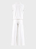 Men's White Relaxed Fit Textured Casual Coordinates