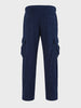 Men's Blue Relaxed Fit Solid Casual Cargo