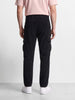 Men's Black Relaxed Fit Solid Casual Cargo