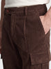 Men's Brown Relaxed Fit Solid Casual Cargo