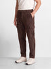 Men's Brown Relaxed Fit Solid Casual Cargo