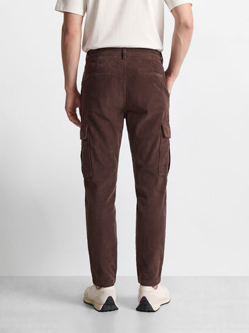 Men's Brown Relaxed Fit Solid Casual Cargo