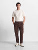 Men's Brown Relaxed Fit Solid Casual Cargo