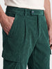 Men's Green Relaxed Fit Solid Casual Cargo