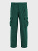 Men's Green Relaxed Fit Solid Casual Cargo