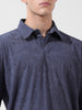 Men's Navy Blue Relaxed Fit Textured Street Coordinates
