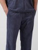 Men's Navy Blue Relaxed Fit Textured Street Coordinates