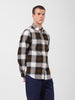 Men's Navy Blue Regular Fit Printed Casual Shirt