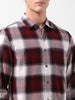 Men's Brown Regular Fit Checkered Casual Shirt
