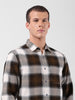 Men's Navy Blue Regular Fit Printed Casual Shirt