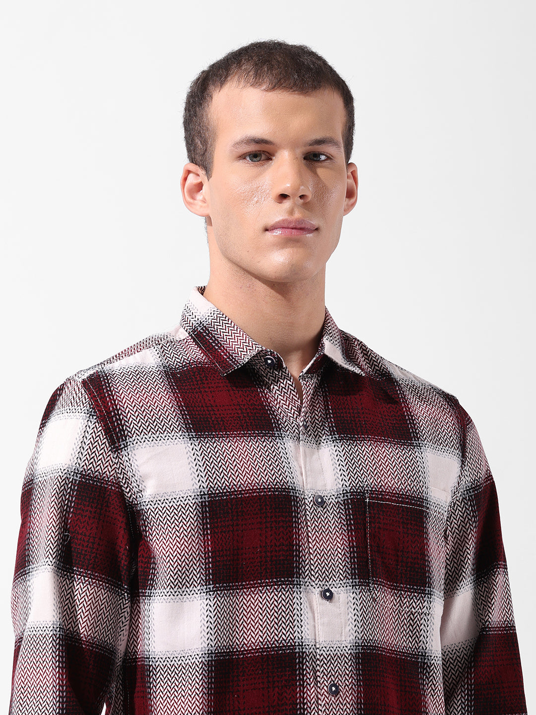 Men's Brown Regular Fit Printed Casual Shirt