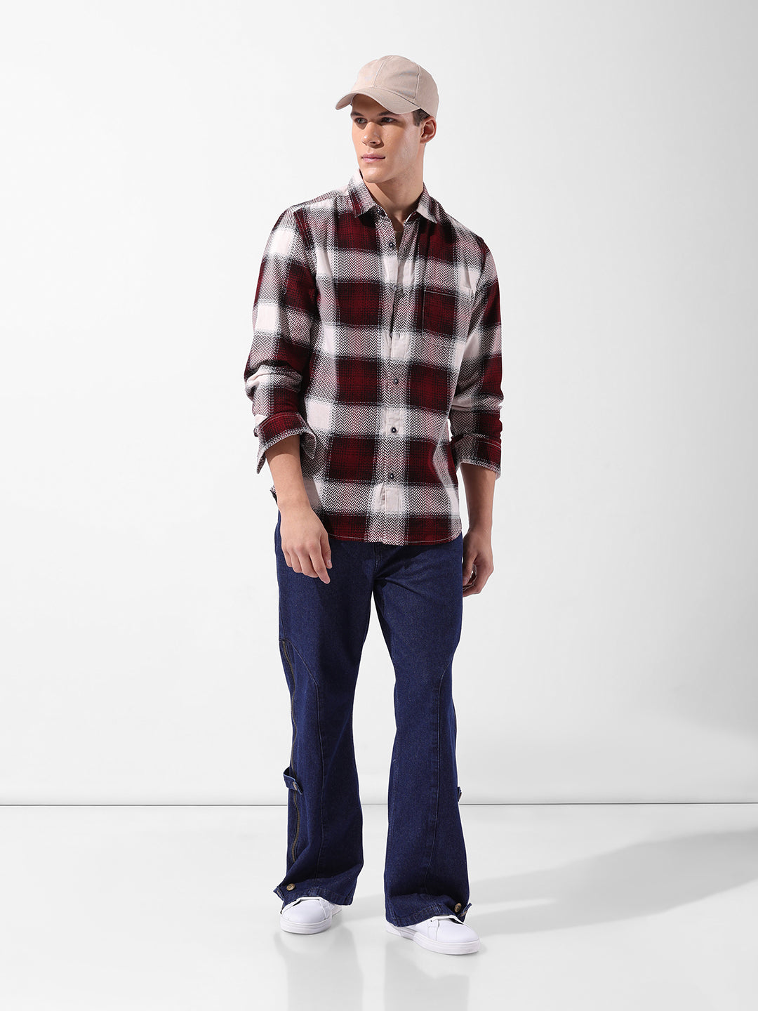 Men's Brown Regular Fit Printed Casual Shirt