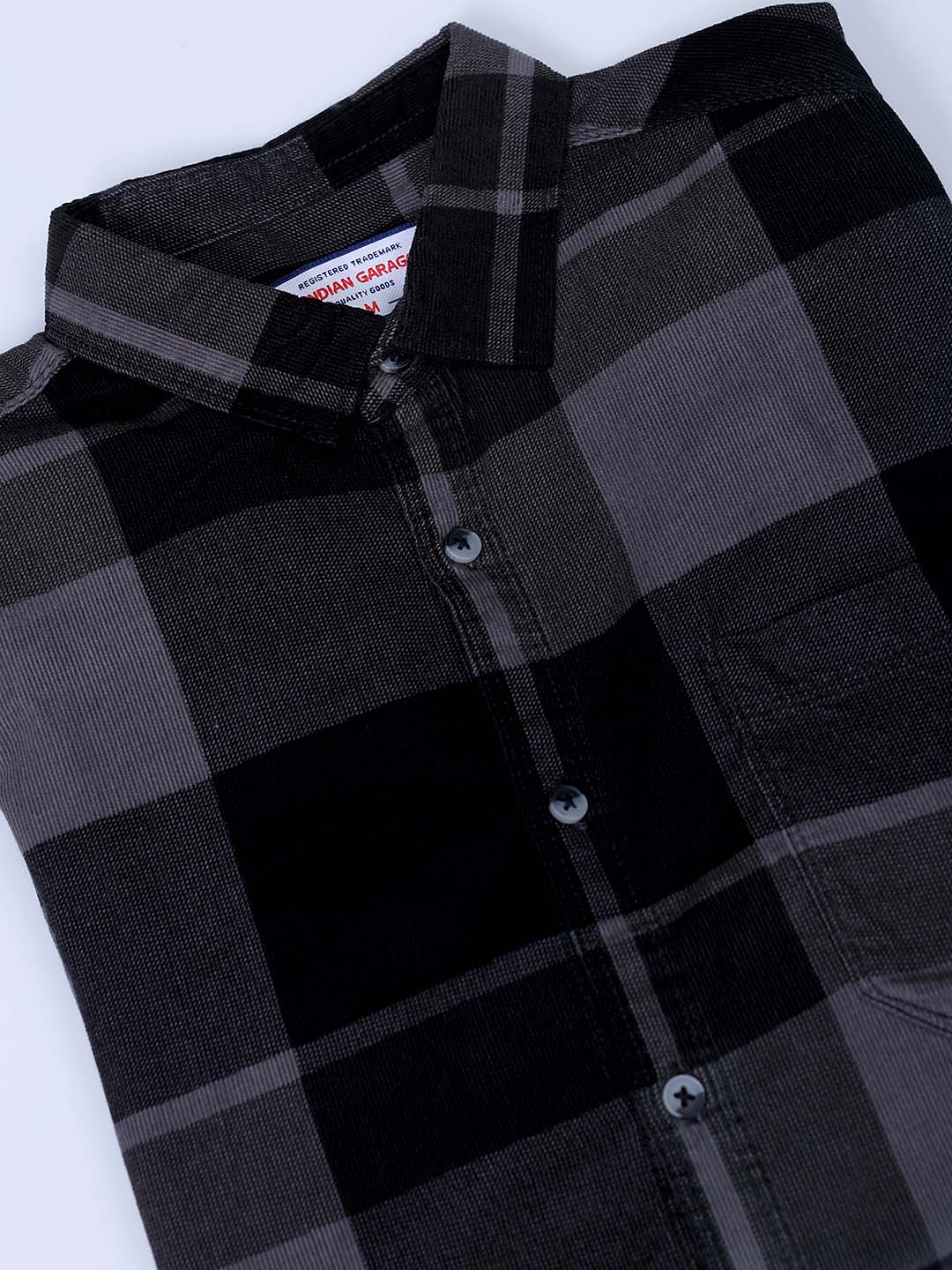 Men's Grey Regular Fit Solid Casual Shirt