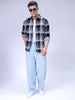 Men's Grey Regular Fit Solid Casual Shirt