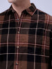 Men's Brown Regular Fit Solid Casual Shirt