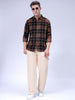Men's Brown Regular Fit Solid Casual Shirt