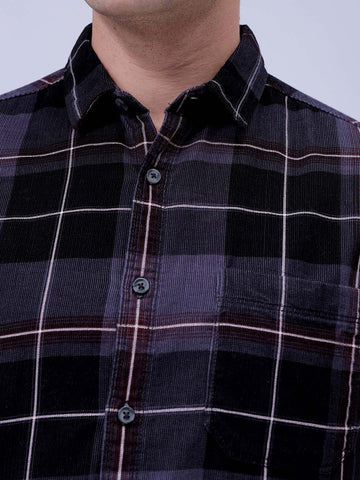 Men's Grey Regular Fit Solid Casual Shirt