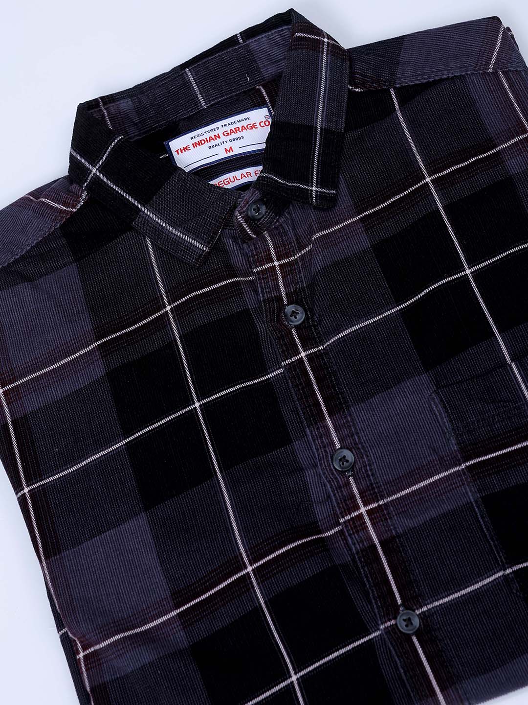 Men's Grey Regular Fit Solid Casual Shirt