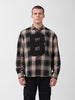 Men's Black Relaxed Fit Checked Resort Wear Shirt