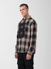 Men's Black Relaxed Fit Checked Resort Wear Shirt