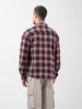 Men's Navy Blue Relaxed Fit Checked Resort Wear Shirt