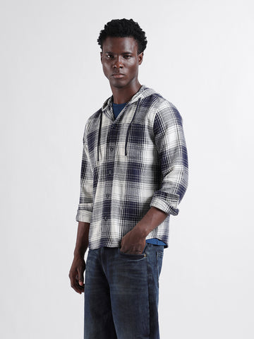 Men's Blue Regular Fit Checked Casual Shirt