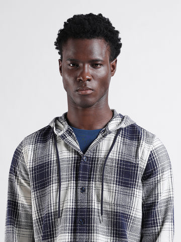 Men's Blue Regular Fit Checked Casual Shirt
