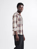 Men's Beige Regular Fit Checked Casual Shirt