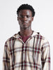 Men's Beige Regular Fit Checked Casual Shirt