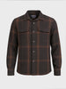 Men's Brown Regular Fit Checked Casual Shirt