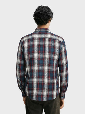 Men's Red Regular Fit Checked Casual Shirt