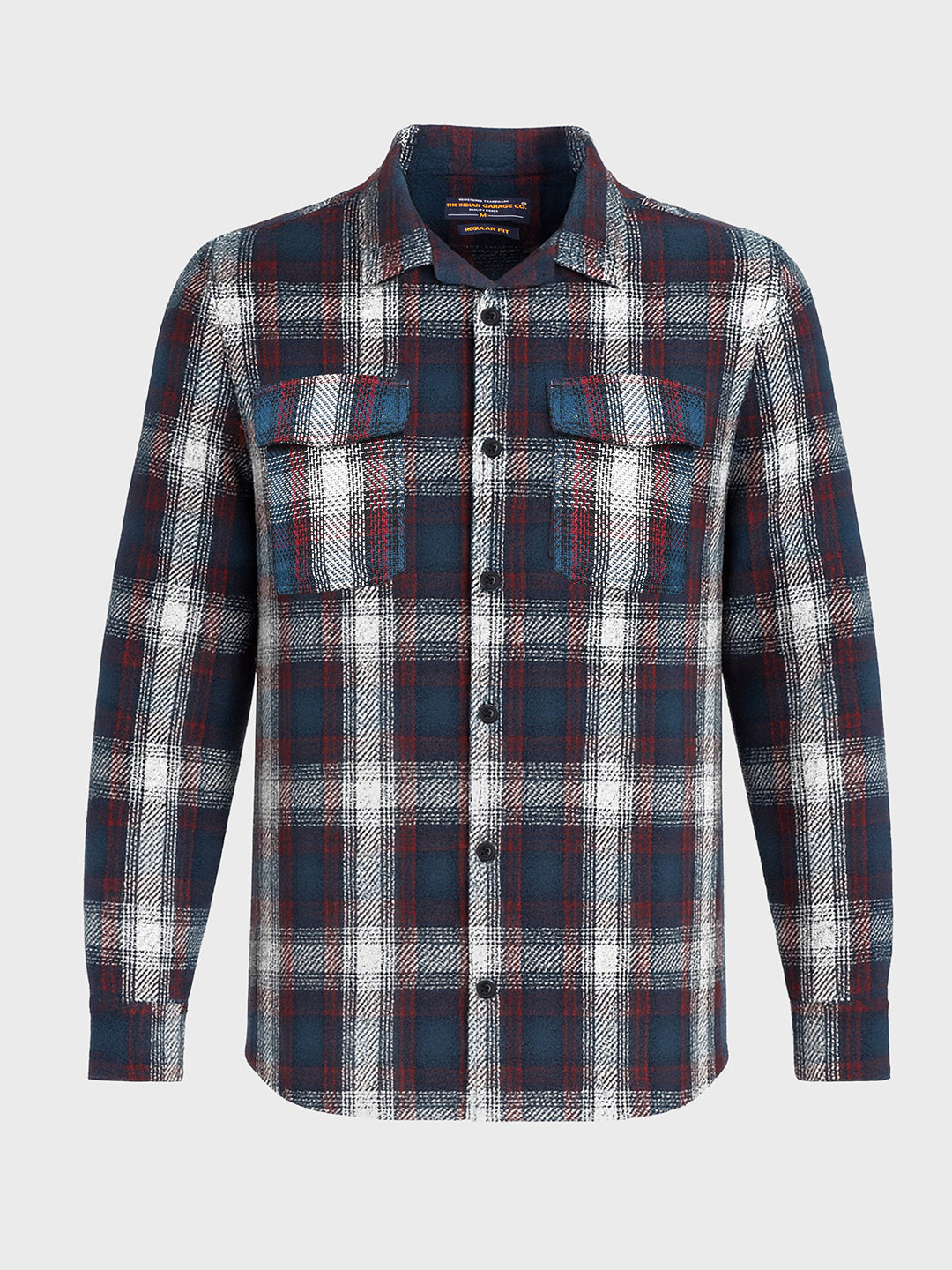 Men's Red Regular Fit Checked Casual Shirt