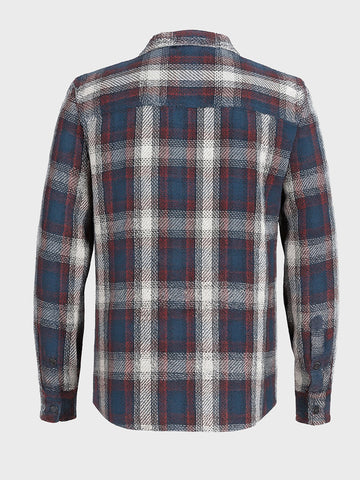 Men's Red Regular Fit Checked Casual Shirt