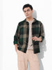 Men's Green Regular Fit Checked Casual Shirt