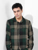 Men's Green Regular Fit Checked Casual Shirt