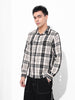 Men's Black Regular Fit Checked Casual Shirt