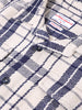 Men's Navy Blue Regular Fit Checked Casual Shirt