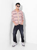 Men's Orange Regular Fit Checked Casual Shirt