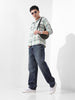 Men's Green Regular Fit Checked Casual Shirt