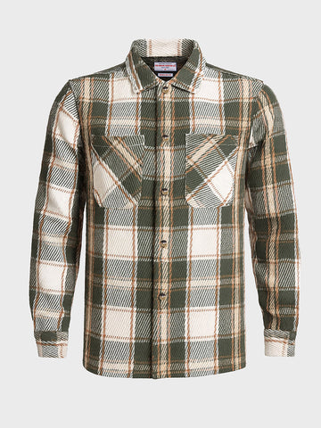 Men's Green Regular Fit Checked Casual Shirt