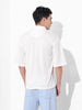 Men's White Boxy Fit Graphic Street Shirt