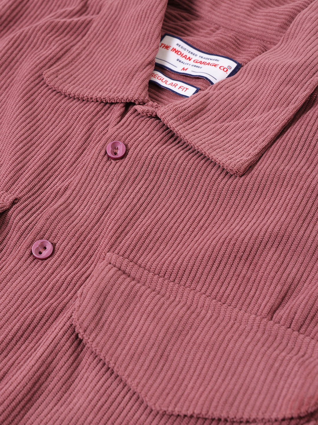 Men's Dusty Pink Regular Fit Solid Casual Shirt